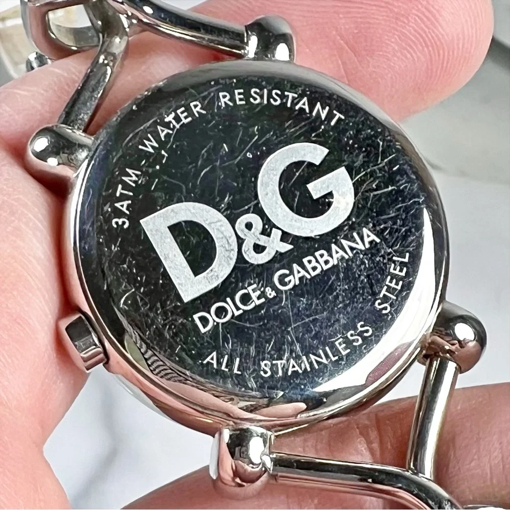 Dolce & Gabbana Silver Crystal Logo Watch